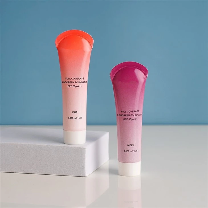 15ml Custom Logo Colors Special Shape Cosmetic Plastic Packaging Skincare Cream Container Sunscreen Sunblock Cream Tube