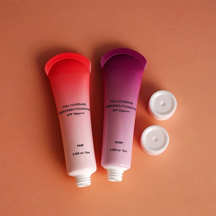 15ml Custom Logo Colors Special Shape Cosmetic Plastic Packaging Skincare Cream Container Sunscreen Sunblock Cream Tube