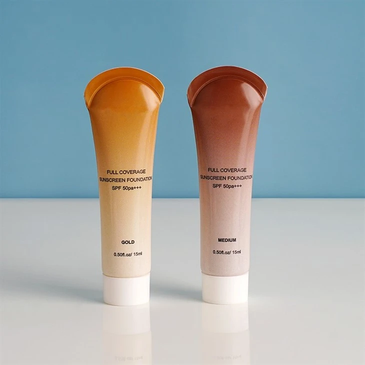 15ml Custom Logo Colors Special Shape Cosmetic Plastic Packaging Skincare Cream Container Sunscreen Sunblock Cream Tube